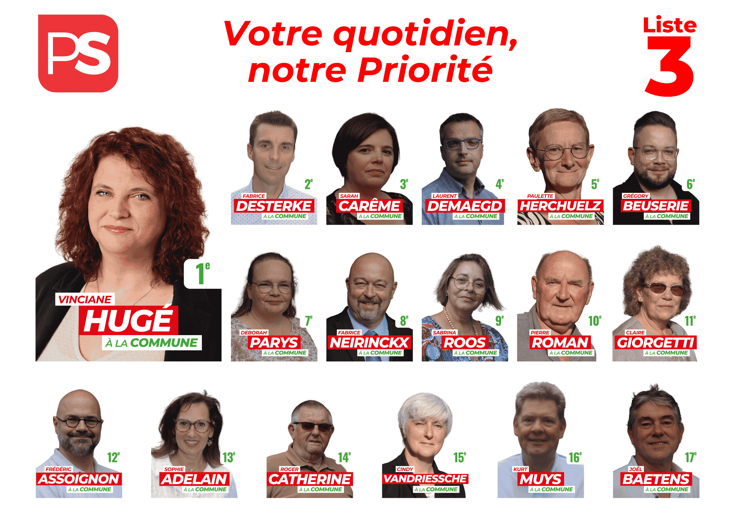 Vos candidats